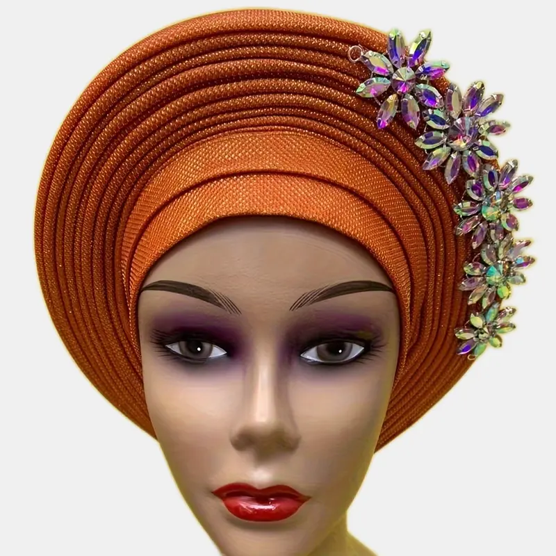Chapeau Turban Africain À Décor Floral Classique Couleur - Temu France