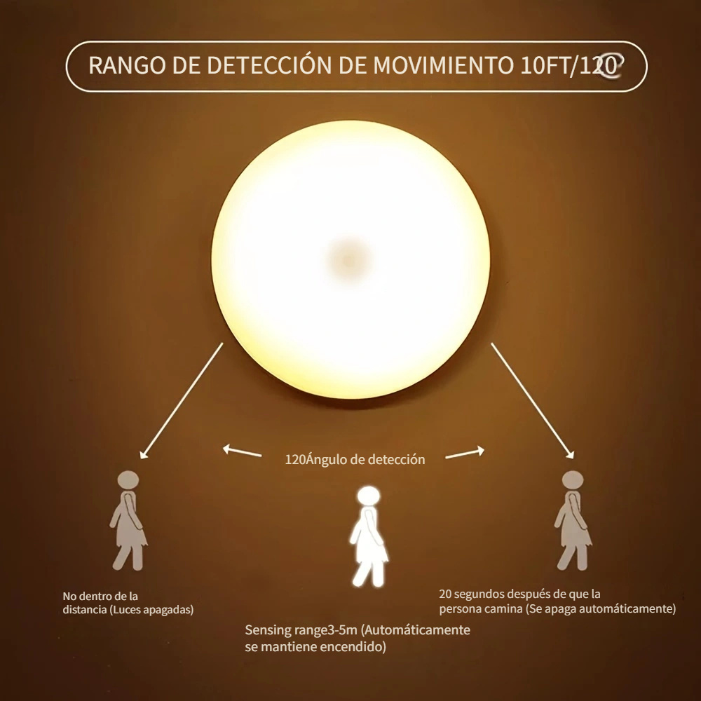 1 Unidad Luz Nocturna Inteligente Sensor Movimiento Luz - Temu