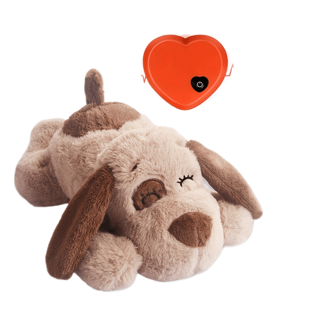 Calmeroos Puppy Heartbeat Toy Sleep Aid with 2 Long-Lasting Heat Packs Last  36 Hours Each Puppy All Breeds Anxiety Relief Soother Dog Cuddle Calming