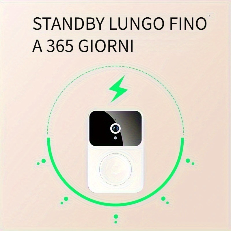 1pc (batteria Integrata) Smart Wifi Campanello Wireless - Temu Italy