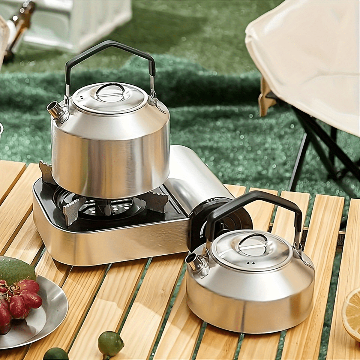 Stainless Steel Stovetop Tea Kettle Portable Kettle - Temu