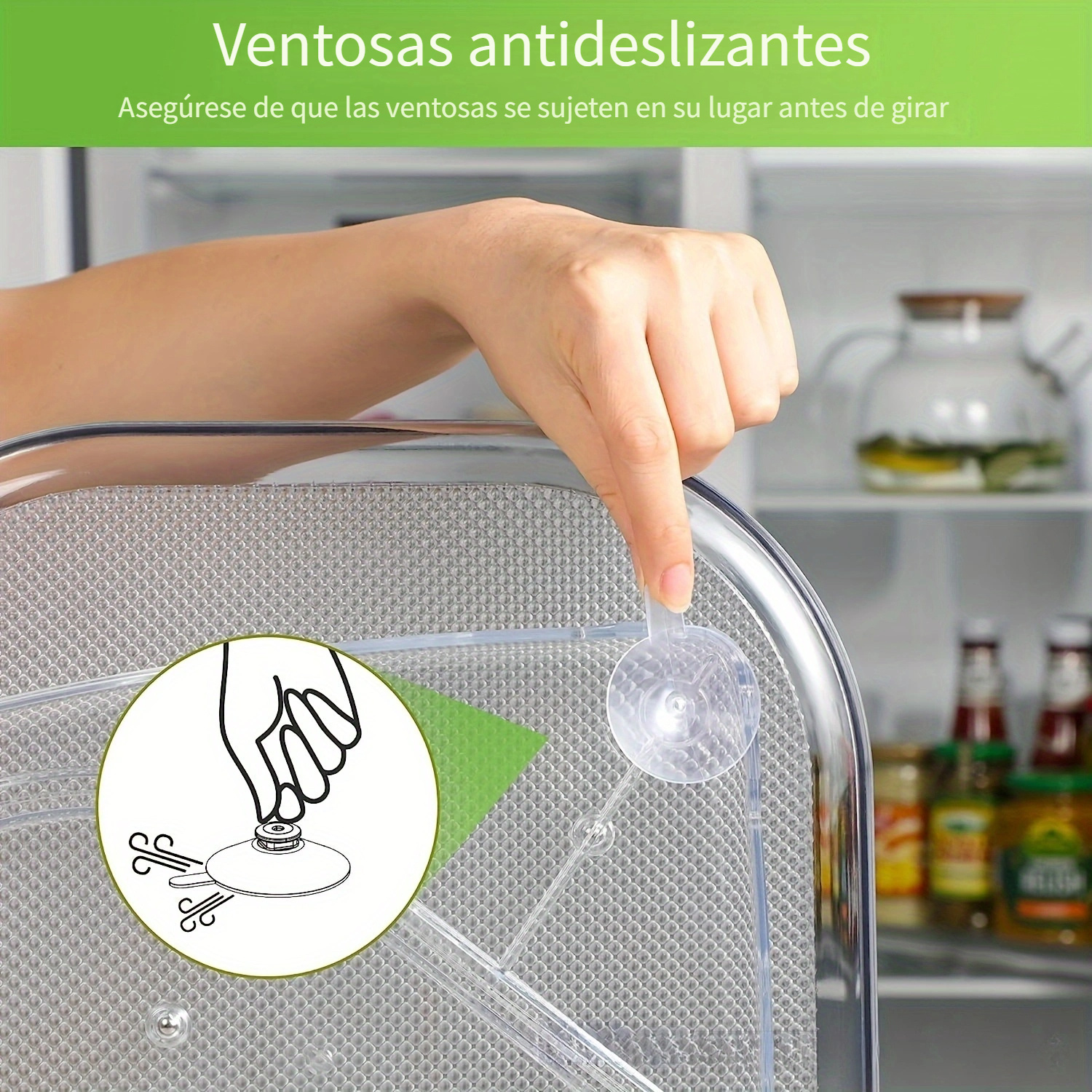 1pc Organizador Bandeja Giratoria Cocina Refrigerador - Temu Chile