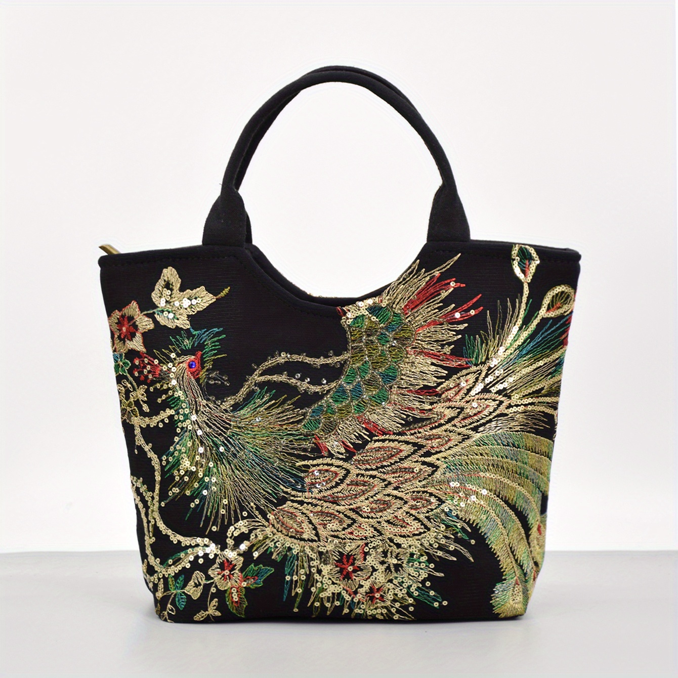Women's Embroidered Satchel Bag Fashion Double Handle Purse - Temu