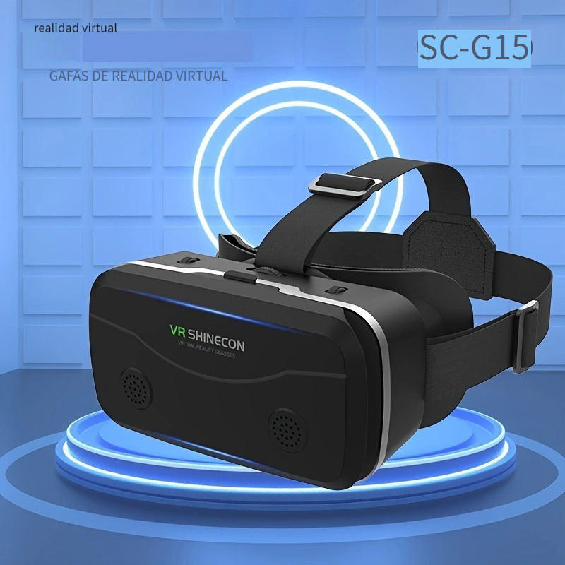 Vr gafas, juegos móviles 4d cine 3D con auriculares una máquina casco VR  gafas (color : negro)
