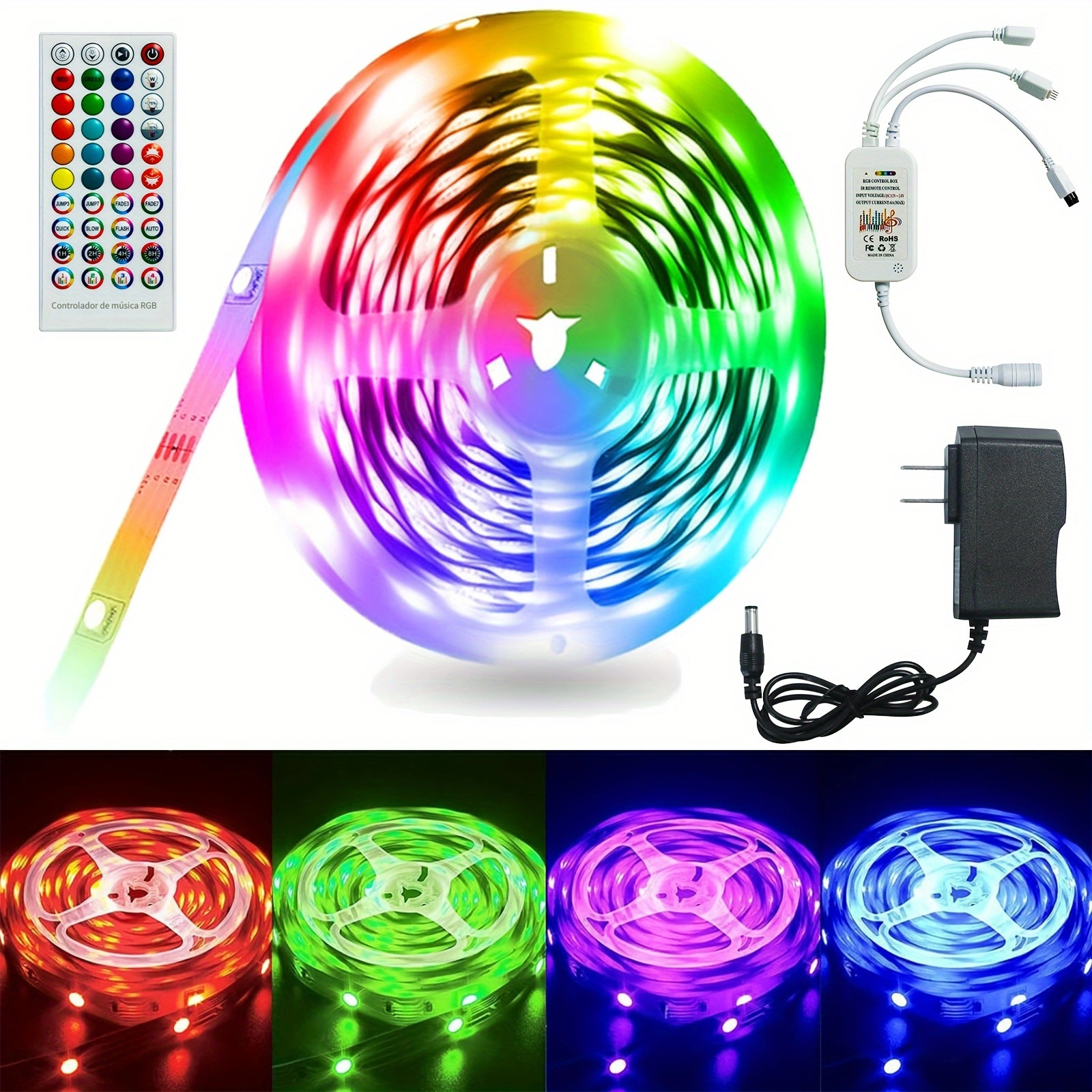 Tira Led Luces Rgb 5050 Usb 2 Metros - La Torre Informática