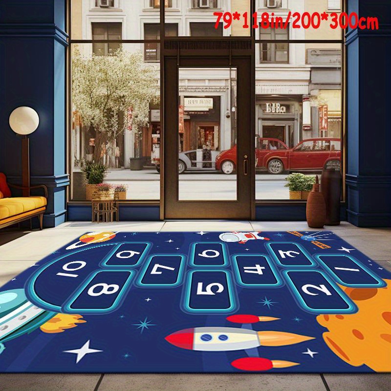 

Crystal Velvet Hopscotch Game Carpet Area Rug Soft Carpet Machine Washable Non-slip Office Entrance Door Mat Indoor Decoration For Hotel Cafe Shop Carpet Floor Mat