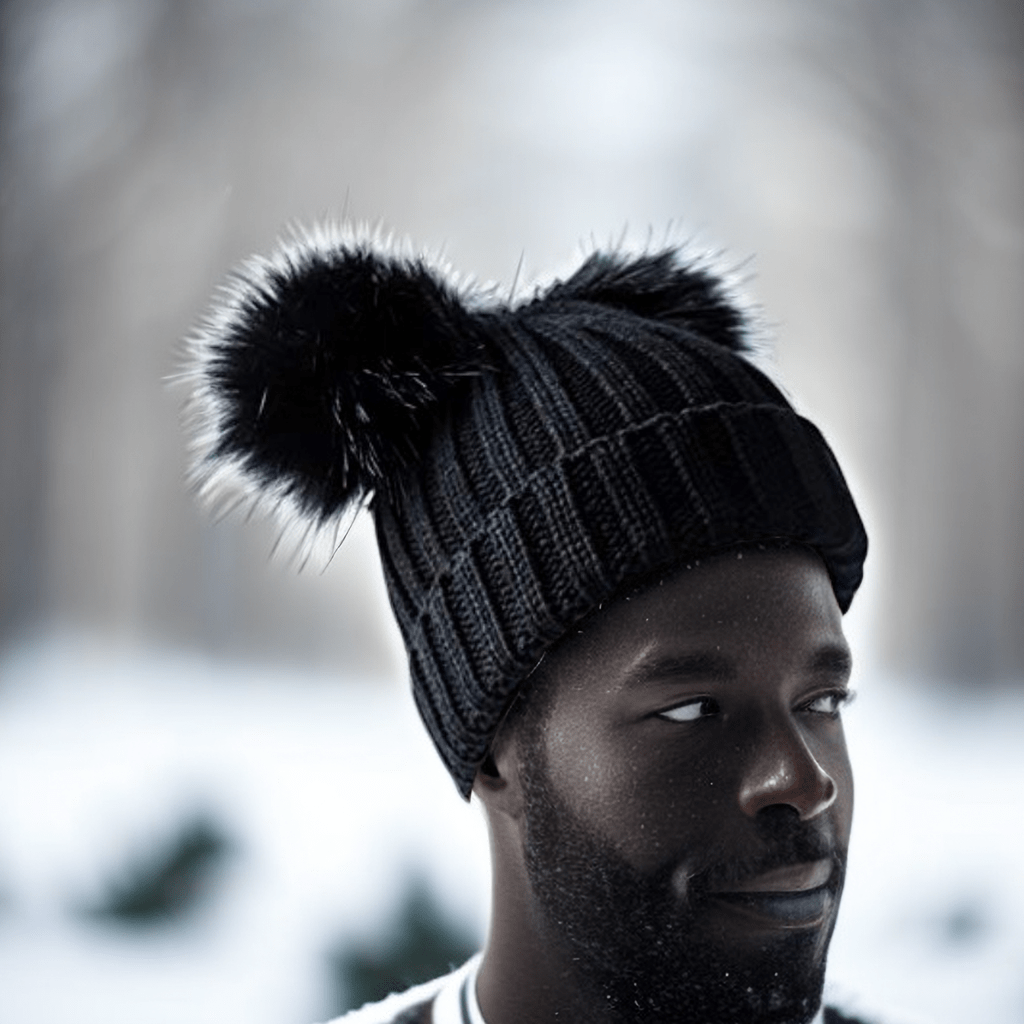 1pza Gorros Punto Gruesos Prueba Viento Diseño Orejas Oso - Temu