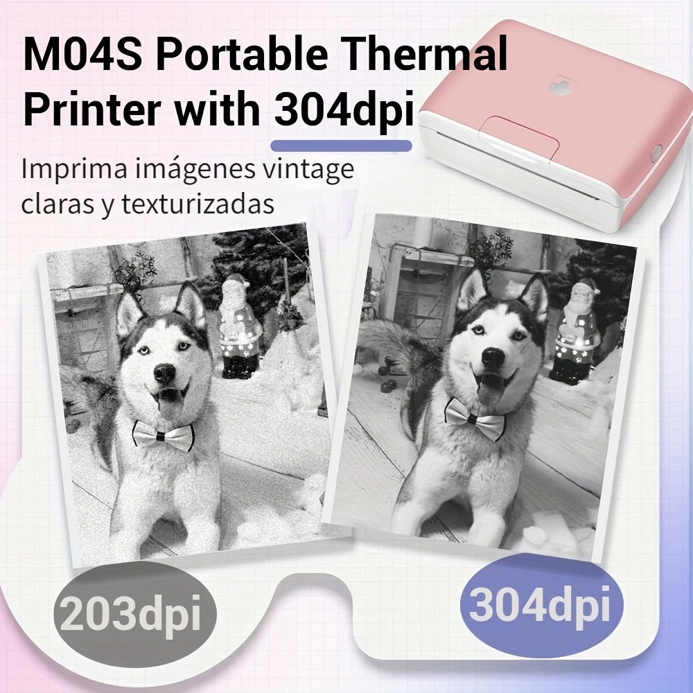 Phomemo Impresora térmica portátil de 4 pulgadas, impresora móvil Bluetooth  para fotos instantáneas, compatible con ancho de impresión de 2/3/4