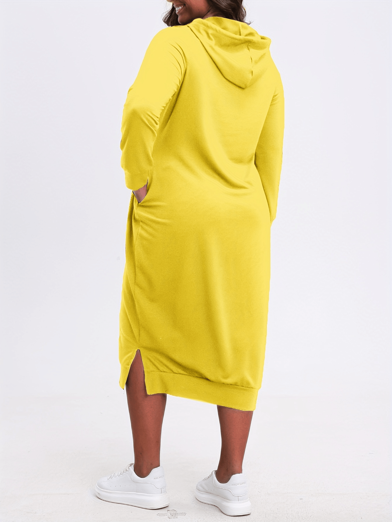 Yellow best sale sweatshirt dress