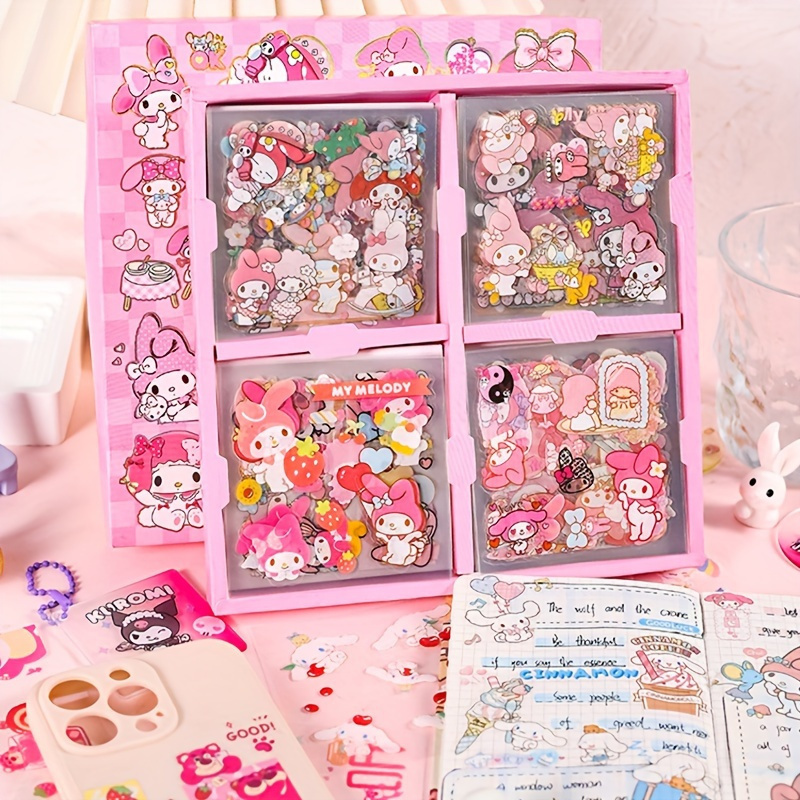 100 Sheets Sanrio Sticker For Computer Phone Water Cup Sticker Waterproof Sticker