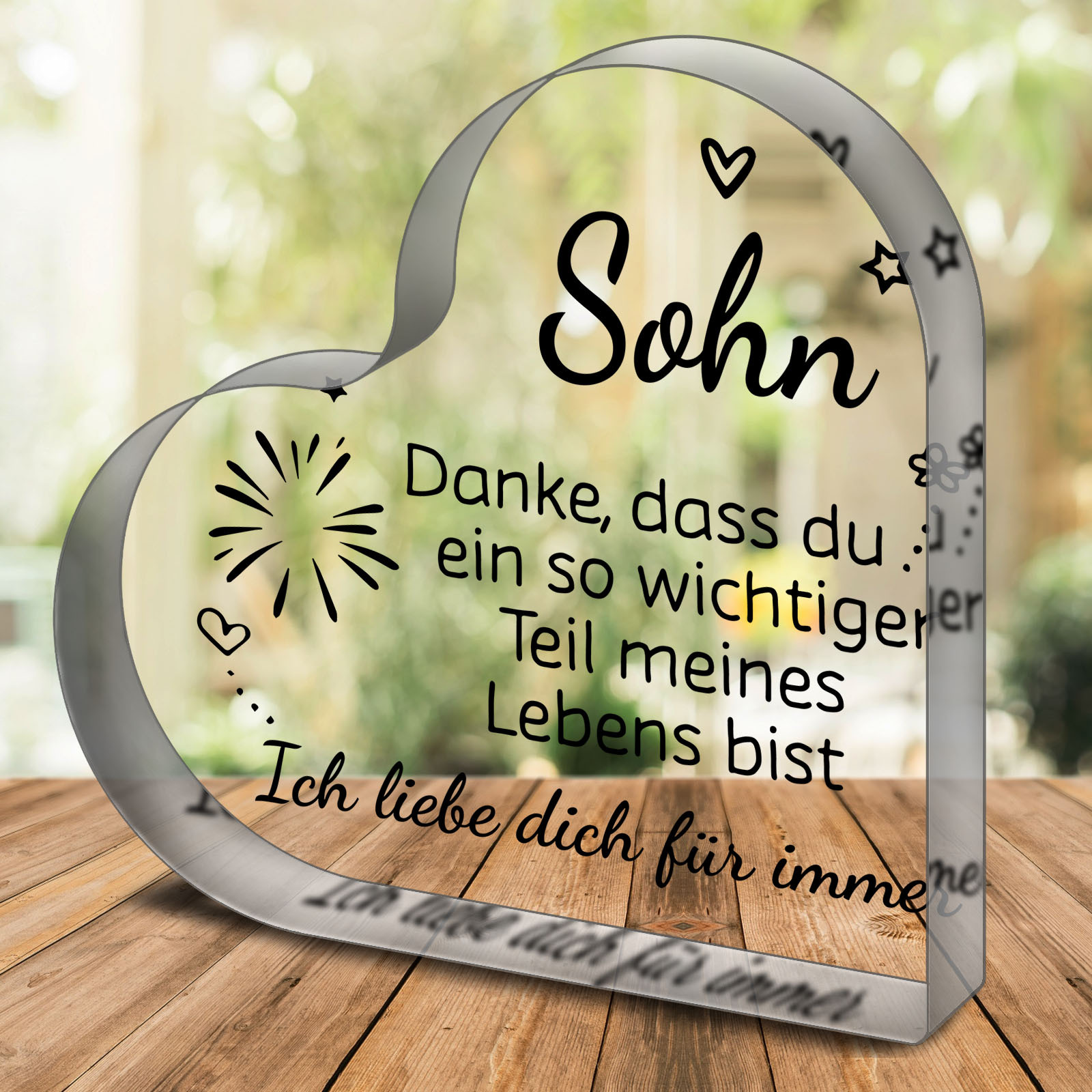 

1pc, Son Gifts Acrylic Plaque With Sayings - Wedding Birthday Halloween Thanksgiving Christmas Day Gifts For Son - Desk Decorations Card Gifts For Son