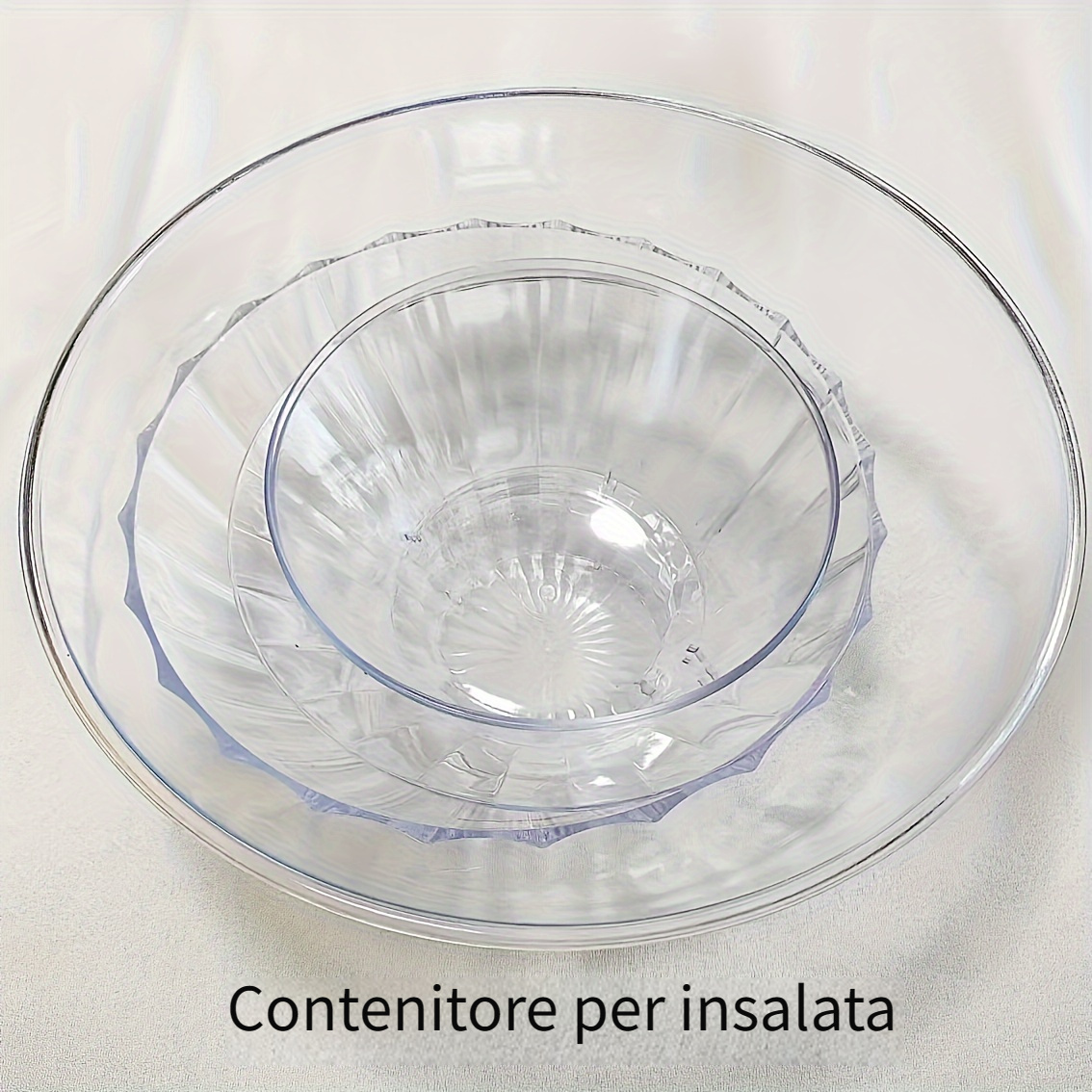 1 Set, Insalatiera, Insalatiere In Vetro, Ciotole Per Frutta, Insalatiera  Decorativa, Ciotole Per Frutta Trasparenti, Ciotole Per La Casa, Forniture  Per La Cucina, Decorazioni Per La Cucina, Forniture Per La Cucina, 340