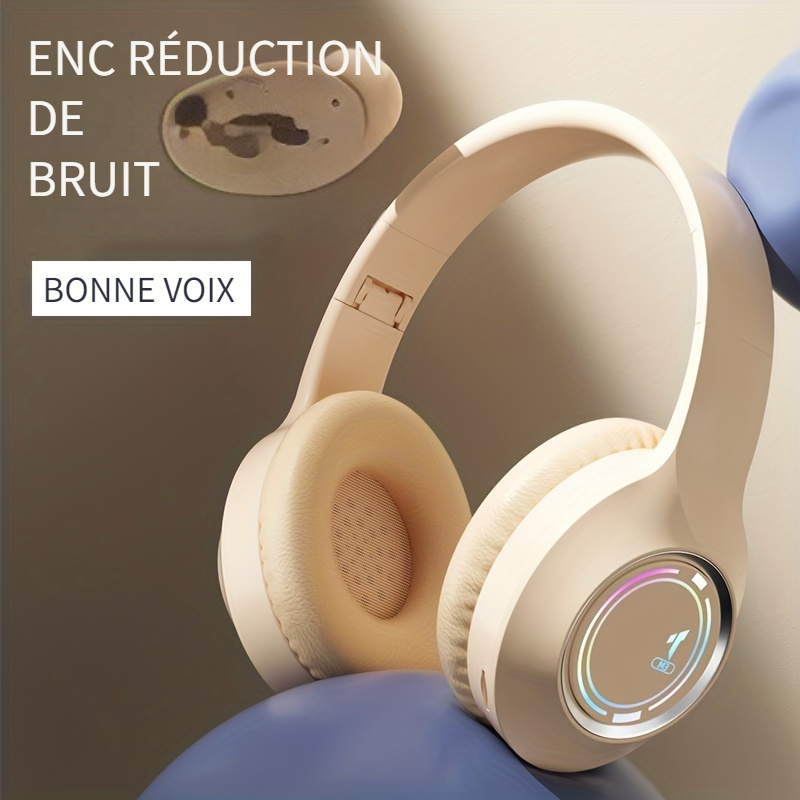 Casque lumineux bluetooth, musiques, sons & images