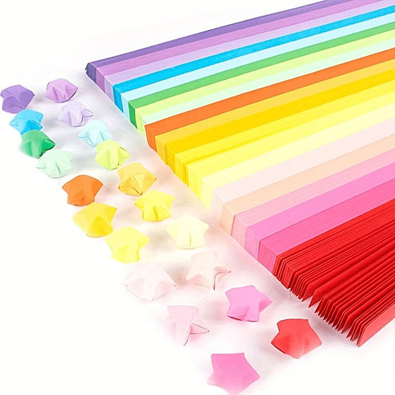 Star Origami Strip Set Student Handmade Diy Origami Wishing - Temu