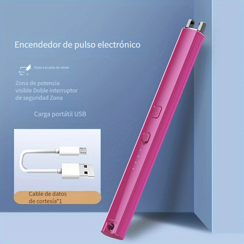 Encendedor eléctrico USB, encendedor eléctrico recargable USB, control  táctil, con punto de arco e indicador de encendido, encendedor portátil a  prueba de viento ER