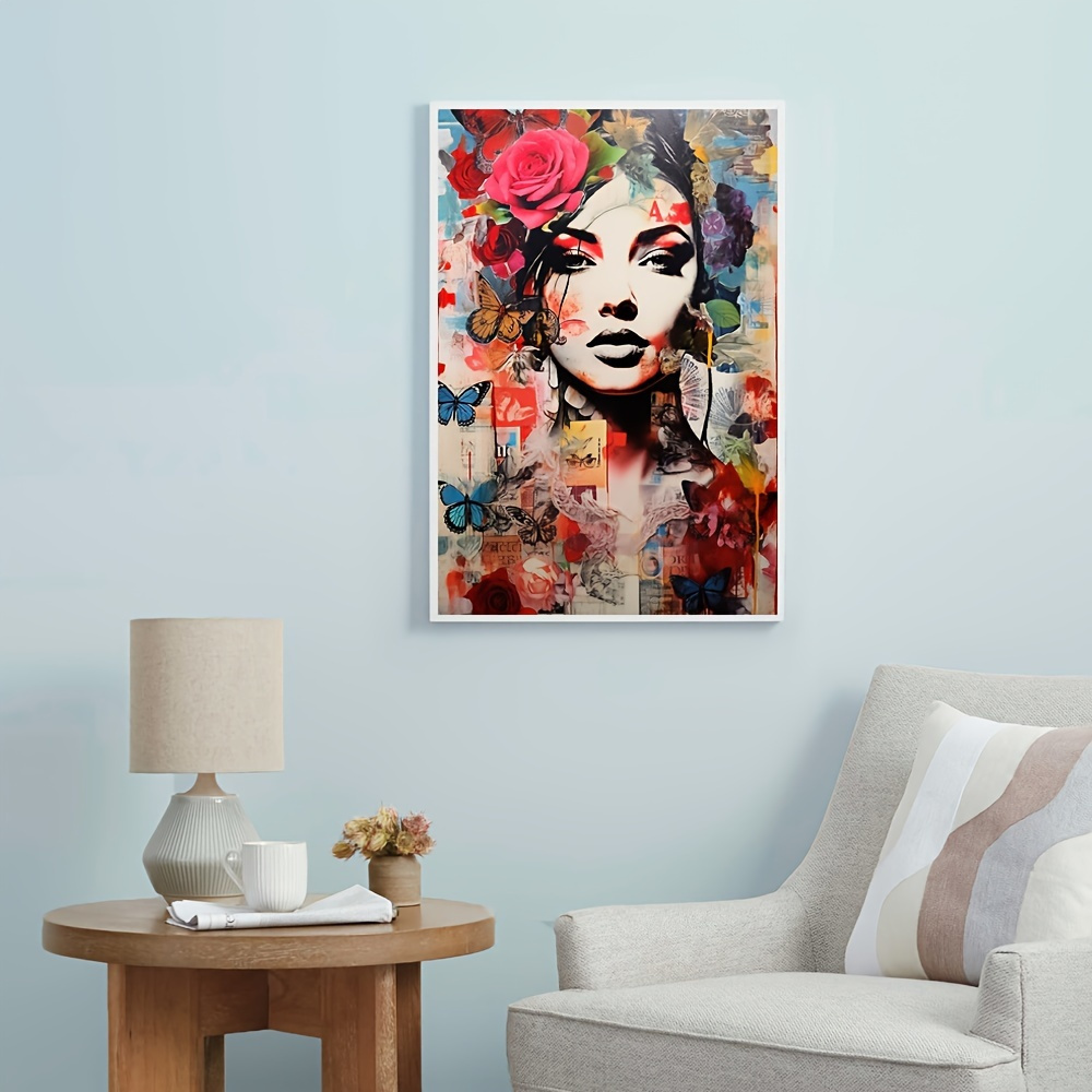 

1pc Large Size 40x60cm/15.7x23.6inches Frameless Diy 5d Diamond Painting She's In A Magazine, Full Rhinestone Painting, Diamond Art Embroidery Kits, Handmade Home Room Office Wall Decor