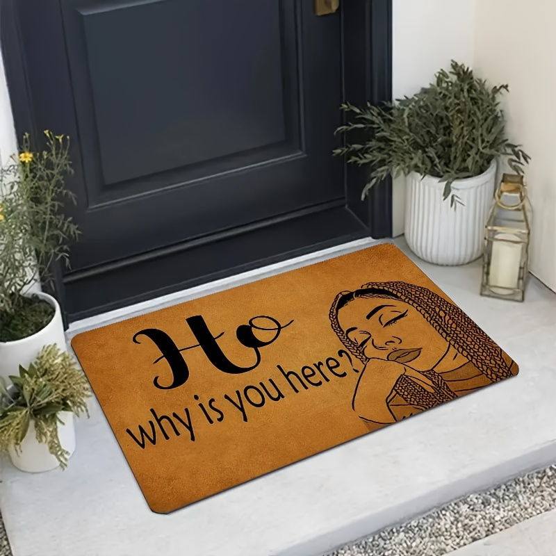 

1pc Funny Door Mat, Brown Area Rug, Machine Washable Carpet, For Indoor Decor Outdoor Decor Dining Room Kitchen Living Room Reading Room Laundry Room