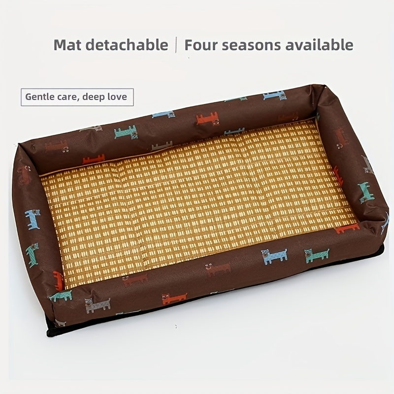 Deyuer Pet Cooling Mat Smudge-proof Refreshing Feel Larger Space Air  Permeable Fabric Summer Mats for Pet Bed 