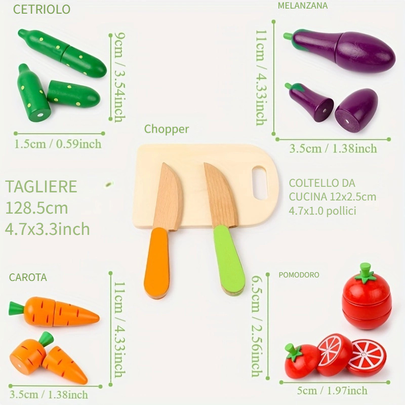 Giocattoli da taglio di frutta in legno magnete per bambini taglio vegetale bambino  frutta e verdura cucina ragazzo simulazione