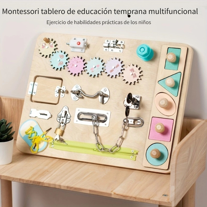 Juguete Montessori Cubo Tablero Ocupado Aprendizaje - Temu Mexico