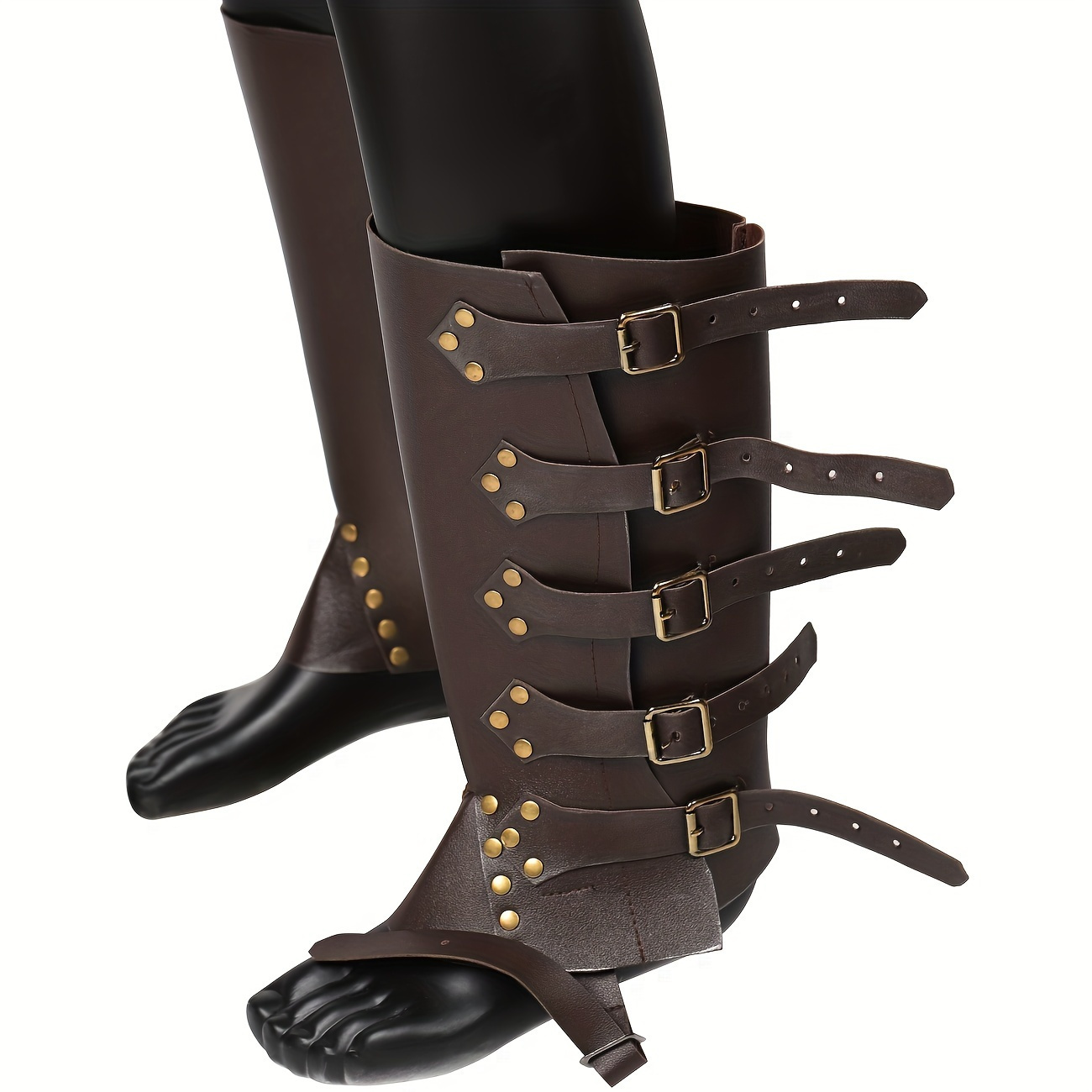 Steampunk Medieval Leg Covers Pirate Renaissance Pu Leather - Temu