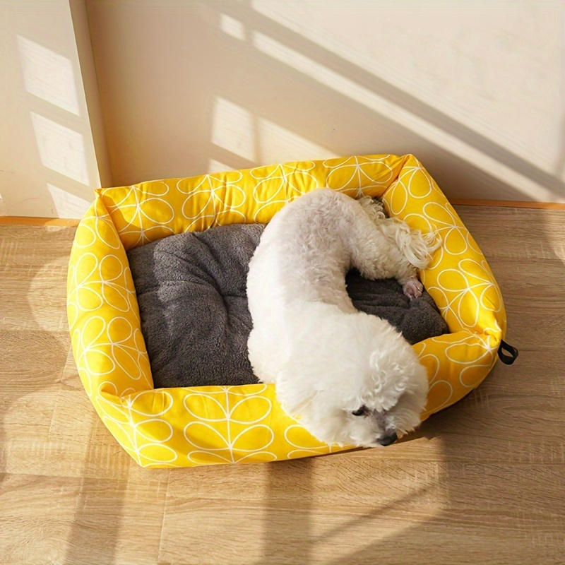 Cozy Plush Round Dog Bed For Cats And Small Dogs Winter Warmth And
