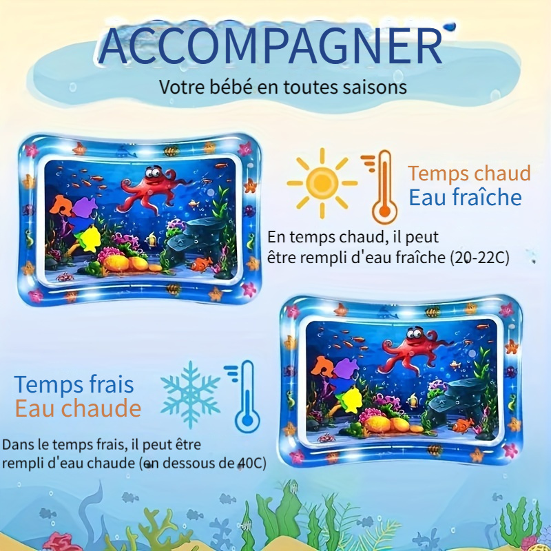 Tapis d'eau pour bébé, tapis de jeu d'eau, Bpa gratuit, tapis de