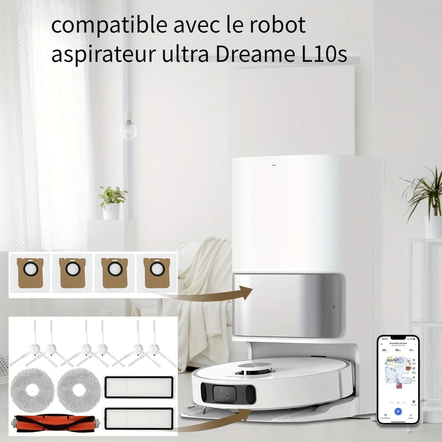 Kit D'accessoires 15 PACK Compatible Pour Aspirateur Robot - Temu Canada