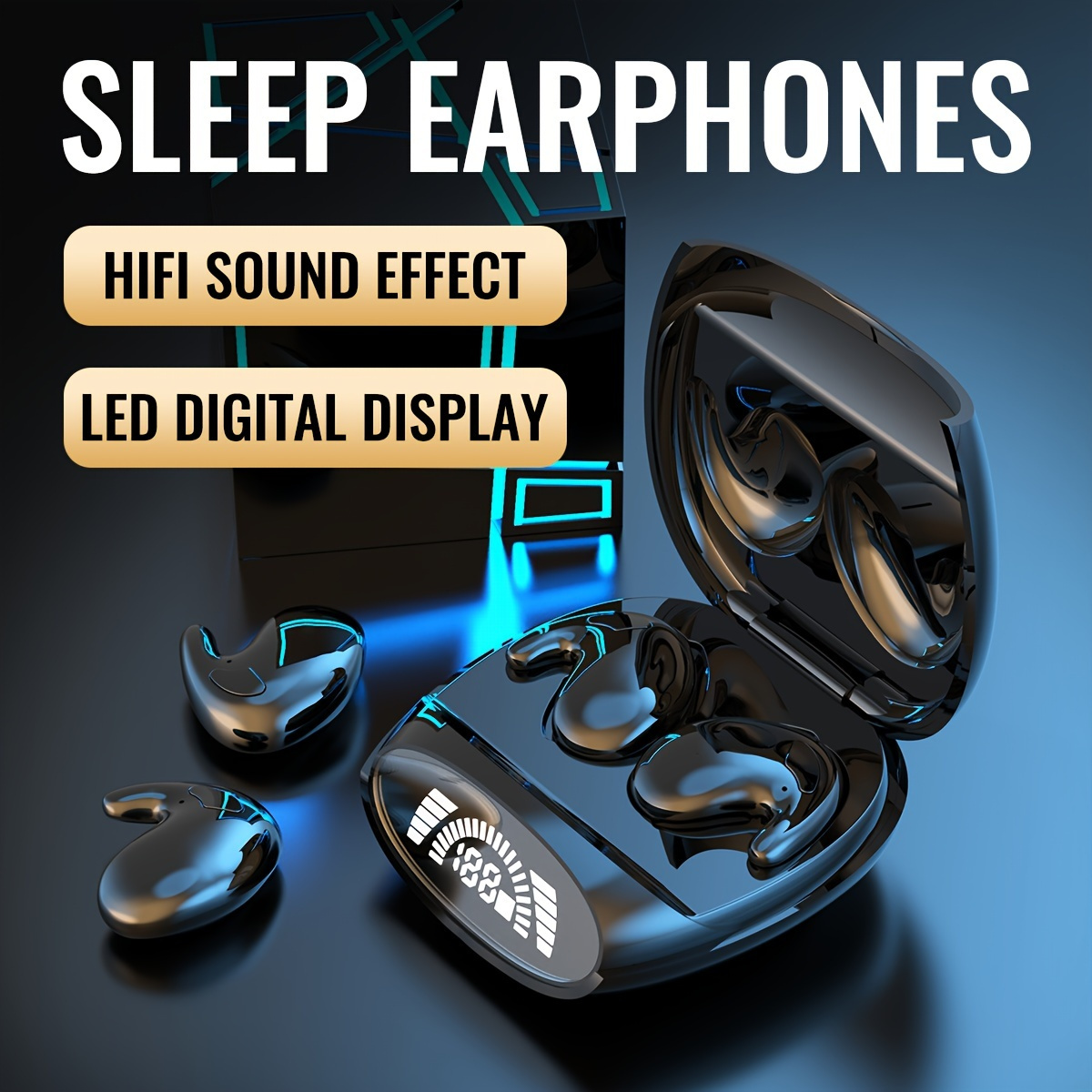 New Concept Ultra thin Sleep Wireless Earphones Wireless 5.3 High Definition HiFi Sound Quality Phones Can Use Sleep Headphones Painless Wearing Noise Reducing Sleep Earphones Comfortable To