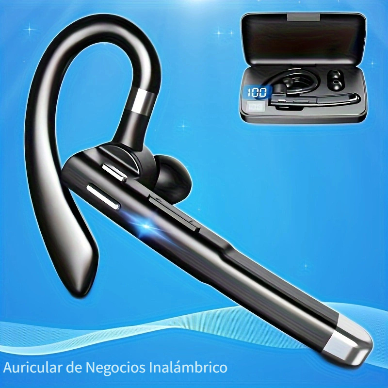 Auriculares Bluetooth para camionero, auriculares Bluetooth con micrófono,  auriculares inalámbricos Bluetooth para teléfonos celulares, ENC