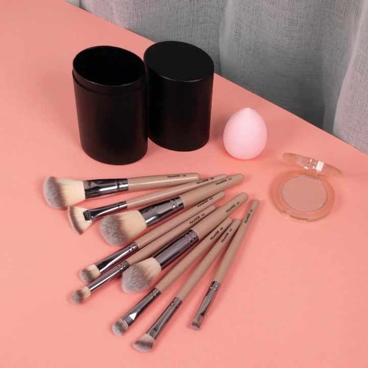 MAANGE 9/10/11/12pcs Professional Makeup Brush Kit