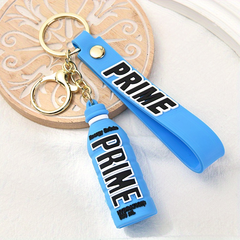 1pc Beverage Bottle Keychain, Soft Rubber Energy Bottle Car Keychain Pendant for Men,Temu