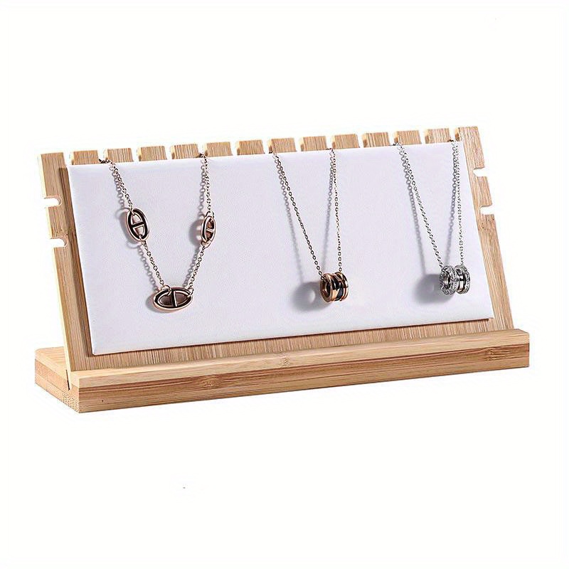 Bamboo Wood Detachable Necklace Display Stand Long - Temu