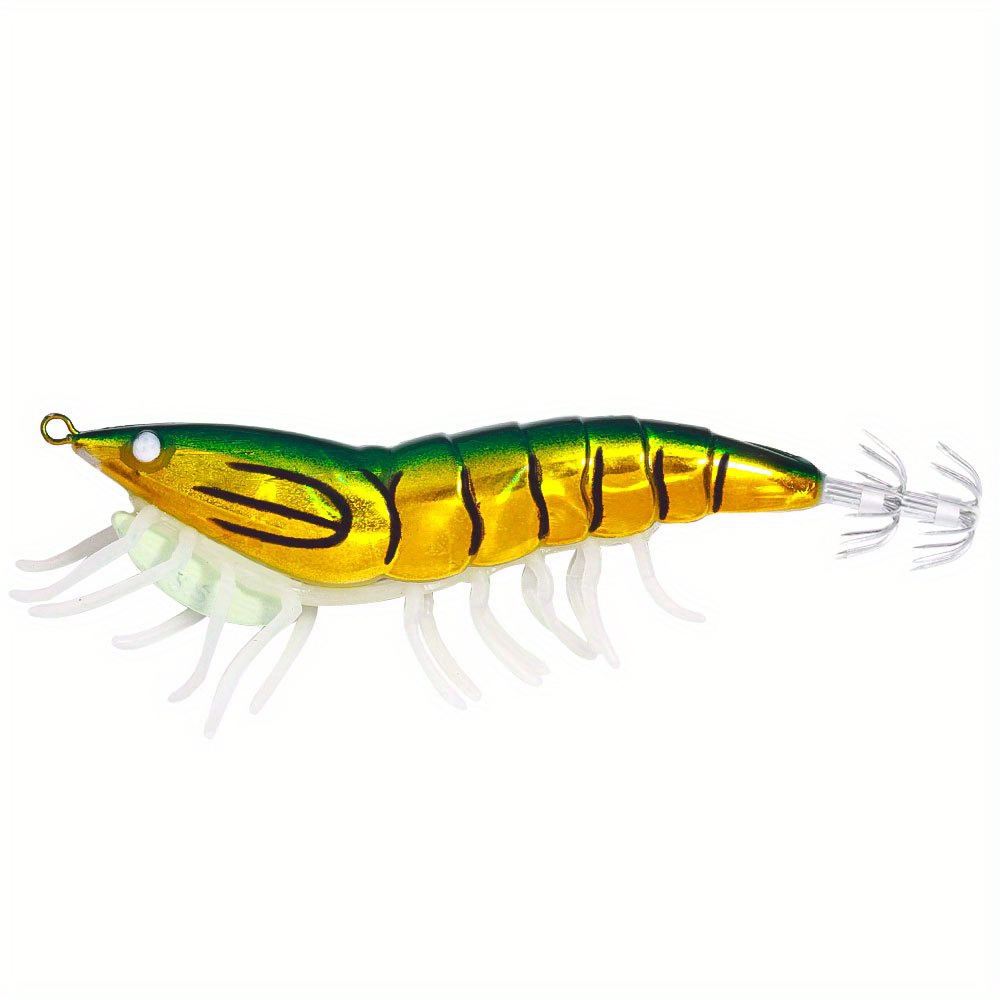 4pcs Portable Soft Shrimp Fishing Lures with Single Hard Hook - Ideal for  Freshwater and Saltwater Fishing