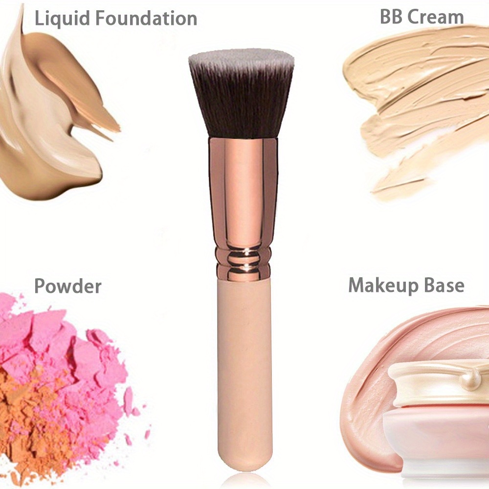 Makeup Brush Foundation Brush Flat Head Round Head Blush - Temu