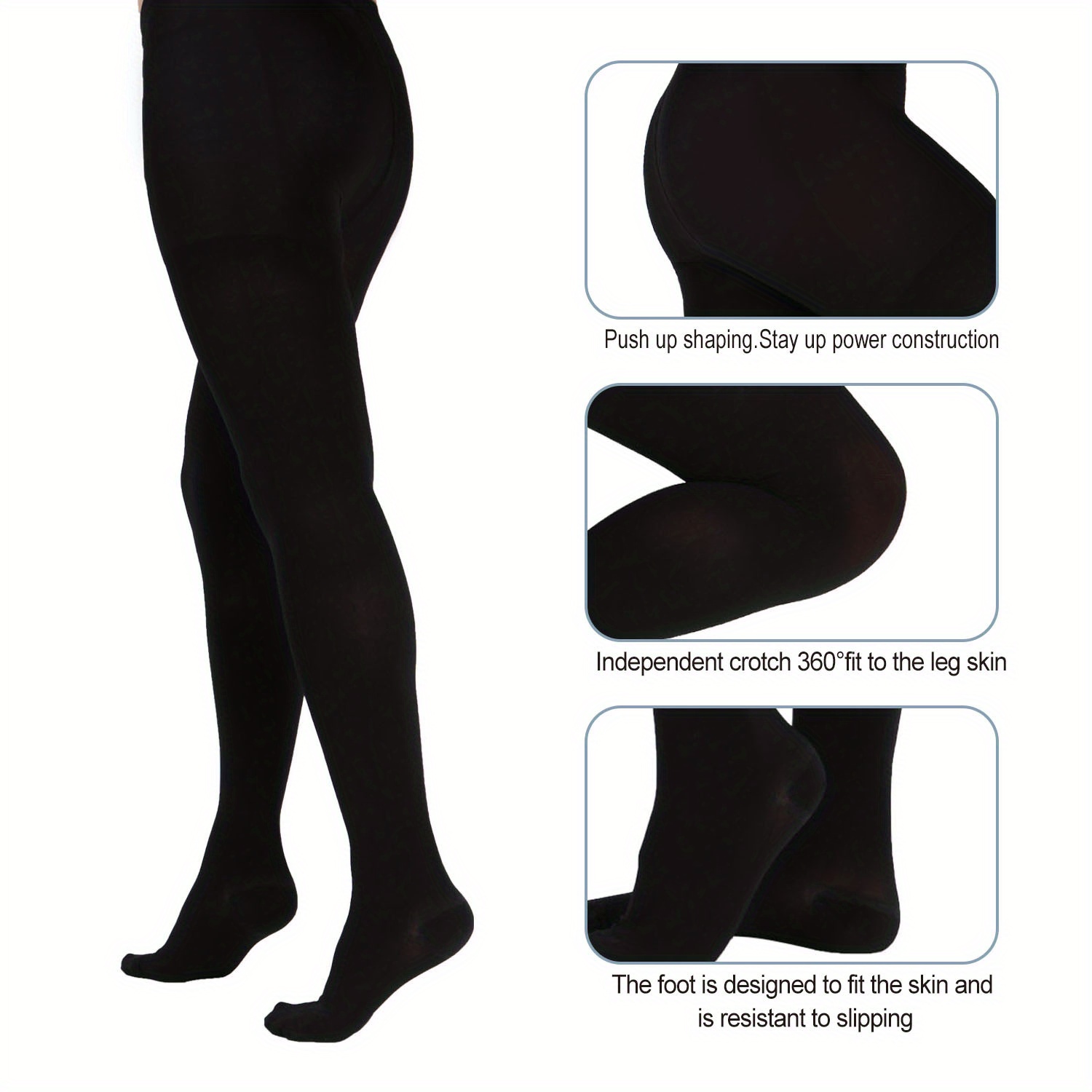  MGANG Medical Compression Pantyhose for Women & Men, 20-30mmHg  Graduated Compression Support Tights, Open Toe, Opaque Waist High  Compression Stockings for Edema, Varicose Veins, Flight, DVT, Black M :  Health 
