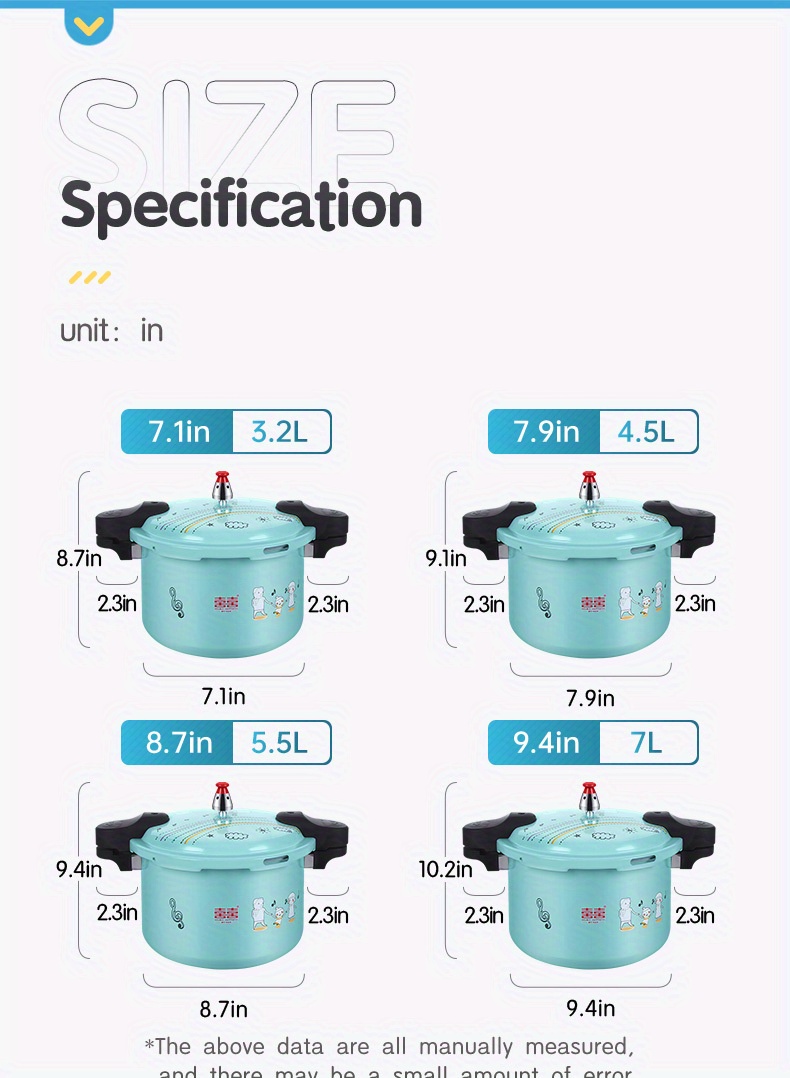 12 Quat Pessue Cooke, 11.6 PSI Thickened Stainless Steel Pressure Canner W Spring Valve Safeguard Devices For Stewing Steaming Canning%2f