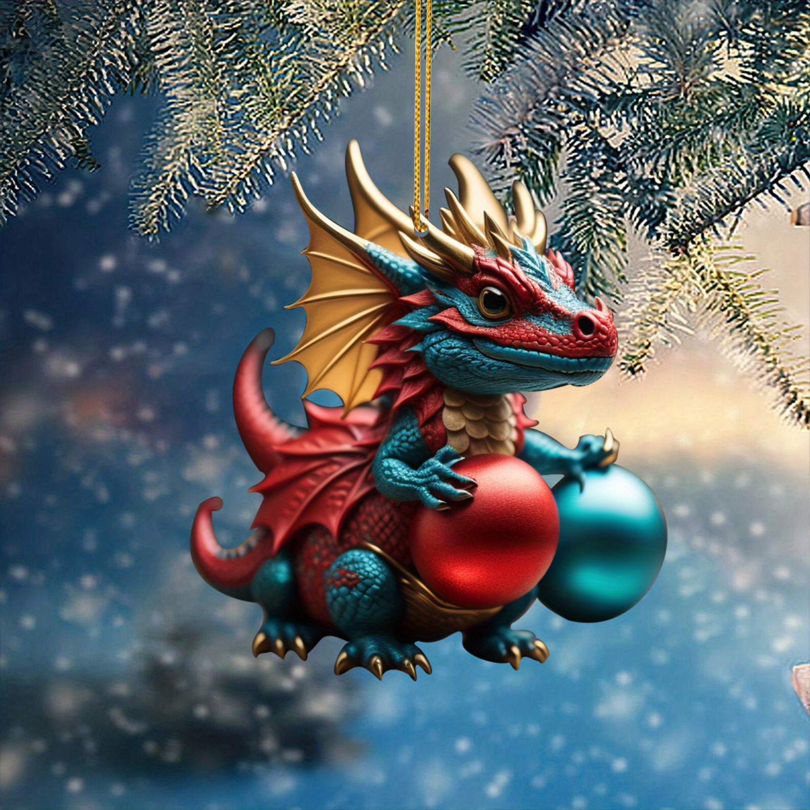 Acryl Drachen anhänger Weihnachts drache Auto-Anhänger Neujahrs