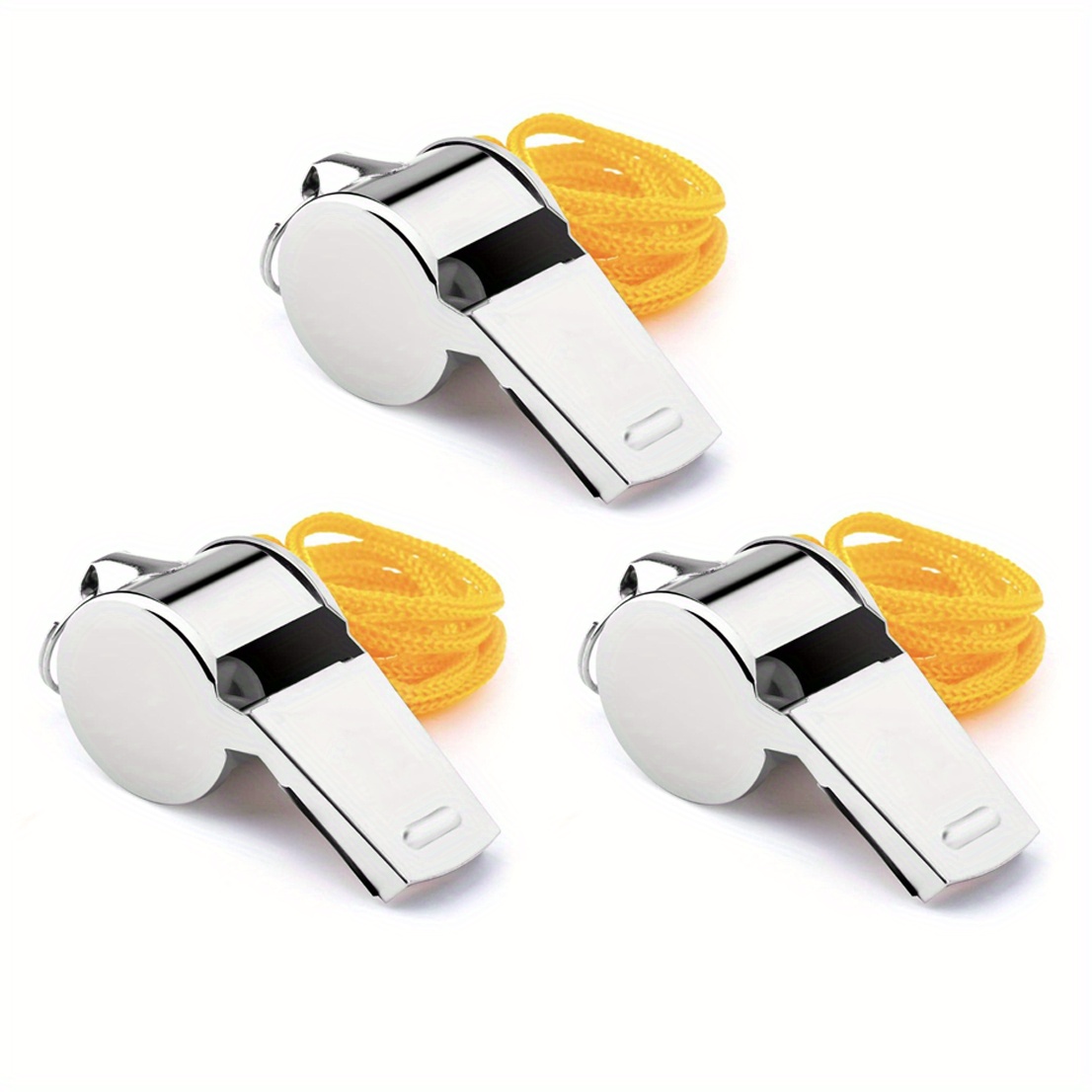 3-pack Metal Referee Whistles, , Suitable For Referees, , Schools, Outdoor Sports, Etc