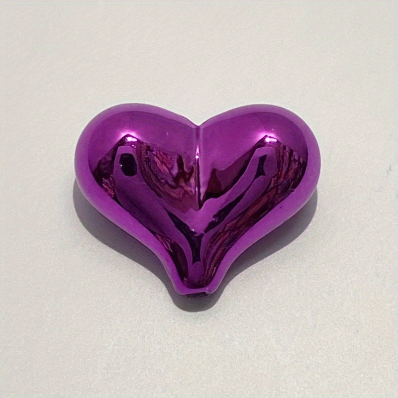 Colorful Uv Plated 3d Heart Shape Flat Back Acrylic Loose Beads For Hairpin  Phone Chain Accessories Diy Crafting Jewelry Making Supplies - Temu Austria