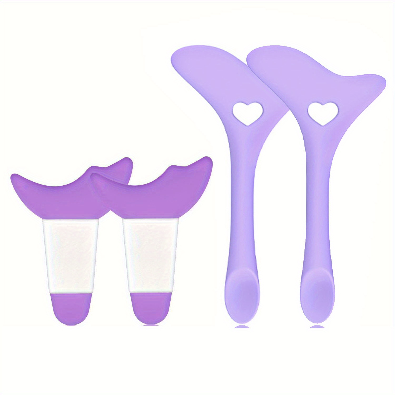 4Pcs Silicone Eyeliner Stencils Reusable Aid Tool Eyeliner Guide Mascara Shield
