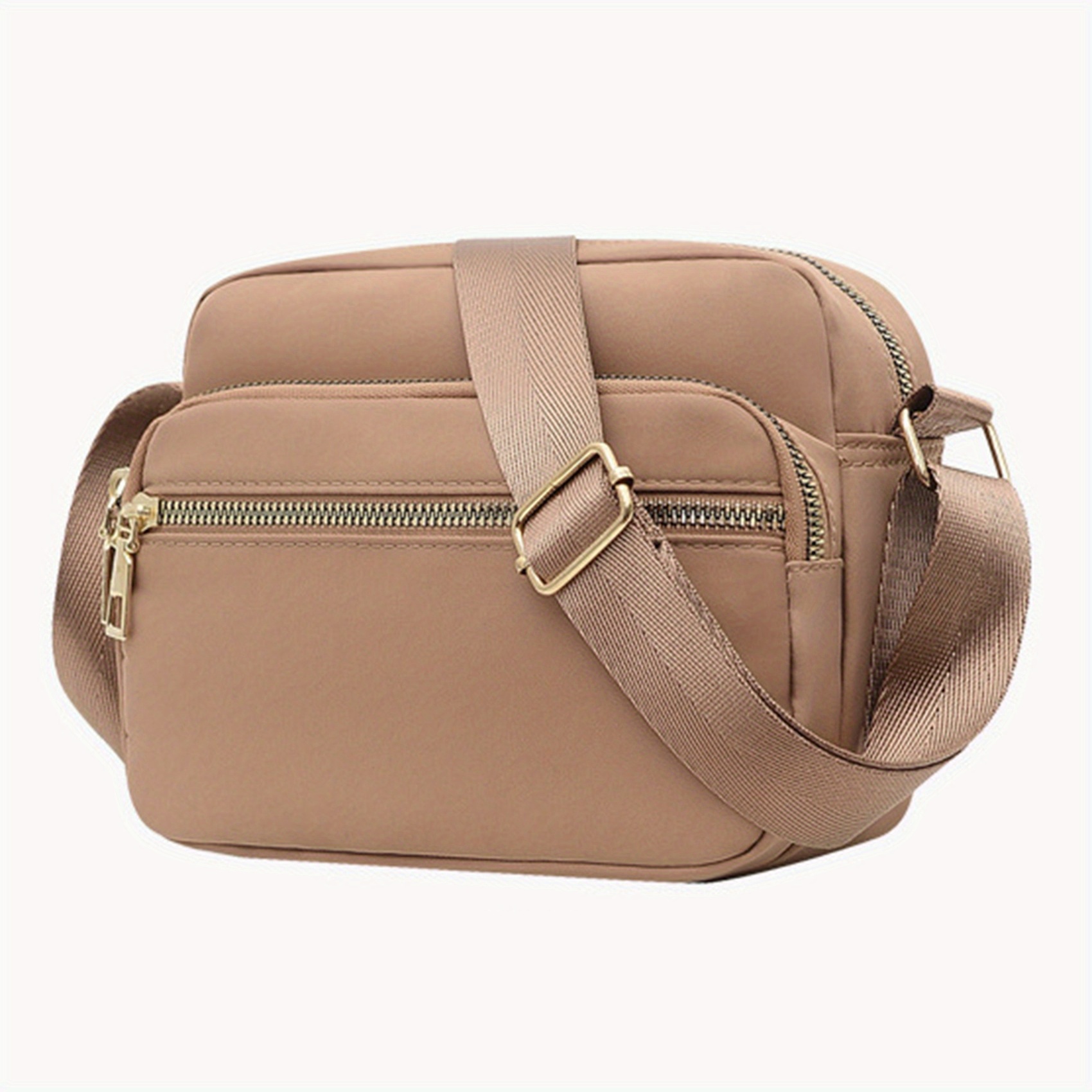 Nylon Crossbody Bag - Taupe - Woman - Crossbody Bags 