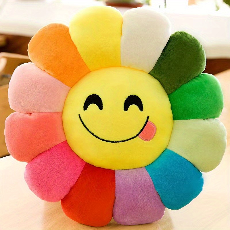 Smiling Flower Pillow, Flower Pillow Cushion