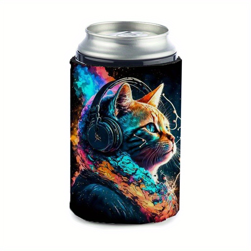 Sea Wave Print Neoprene Can Cooler Sleeves Insulated - Temu