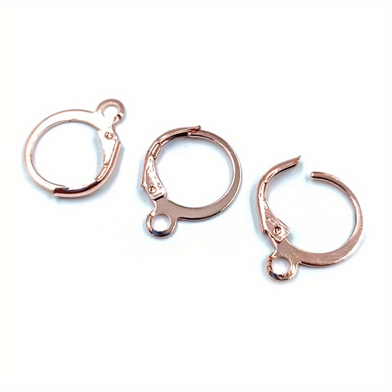 Stainless Steel Round Buckle Earrings Golden Ear Clips Lever - Temu