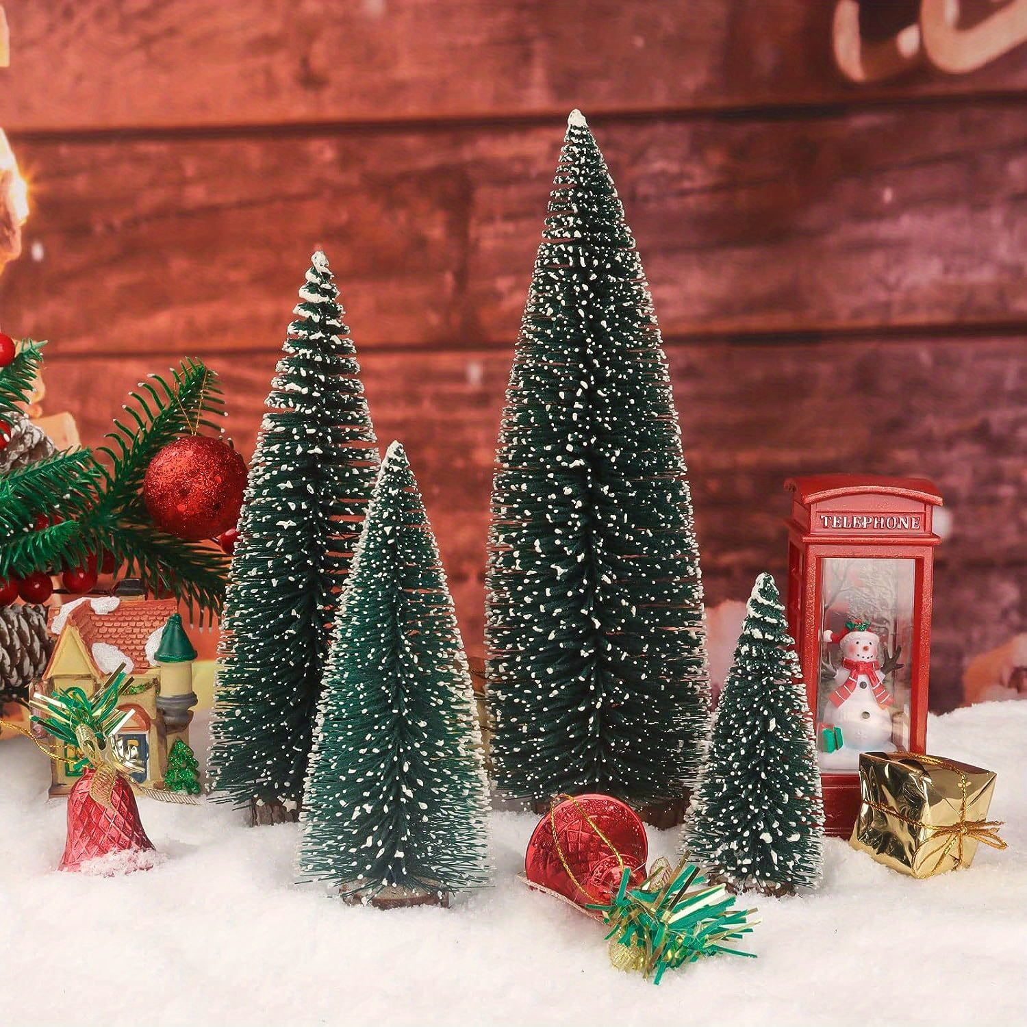 Miniature Christmas Tree Mini Pine Tree Christmas Tree Toppers Fake ...