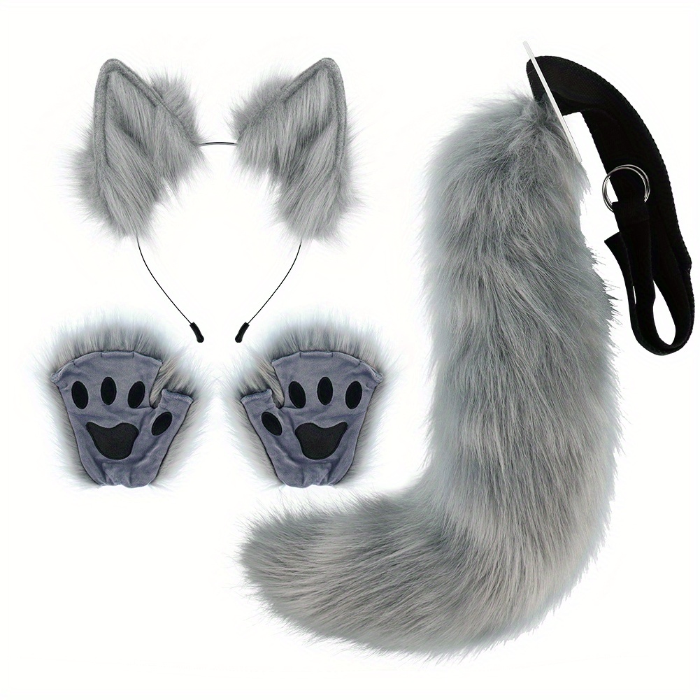 Plush Beast Tail Cosplay Accessories Performance Props Fox - Temu