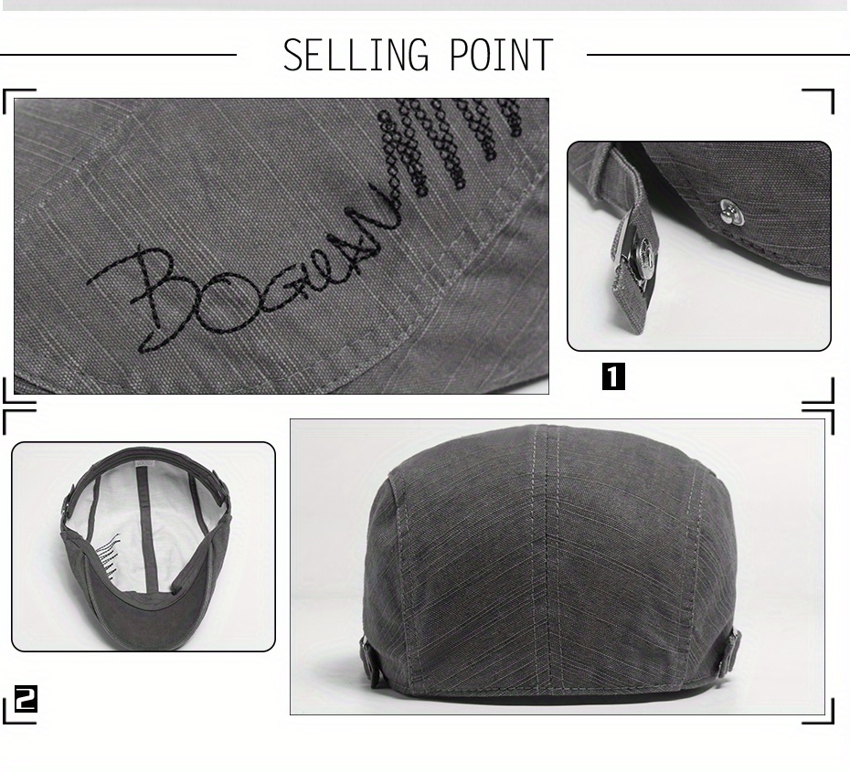 Men's spring summer outfit with dark gray one point baseball cap