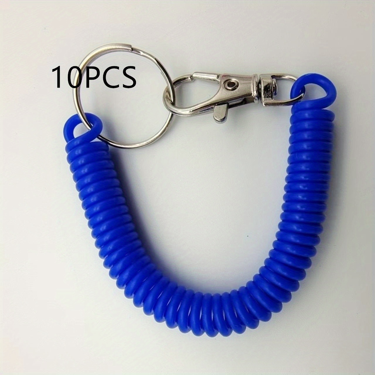 10 PCS Spring Coil Bracelet Wrist Coil Keychain Plastic Spiral Keychain  Coil Bracelet - Metal Key Ring Bracelet Holder Key Chain Colorful Spiral  Wrist