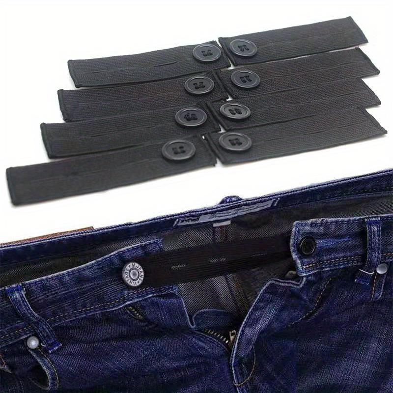 Elastic Waist Extenders 6 Pack, Adjustable Waistband Expanders for